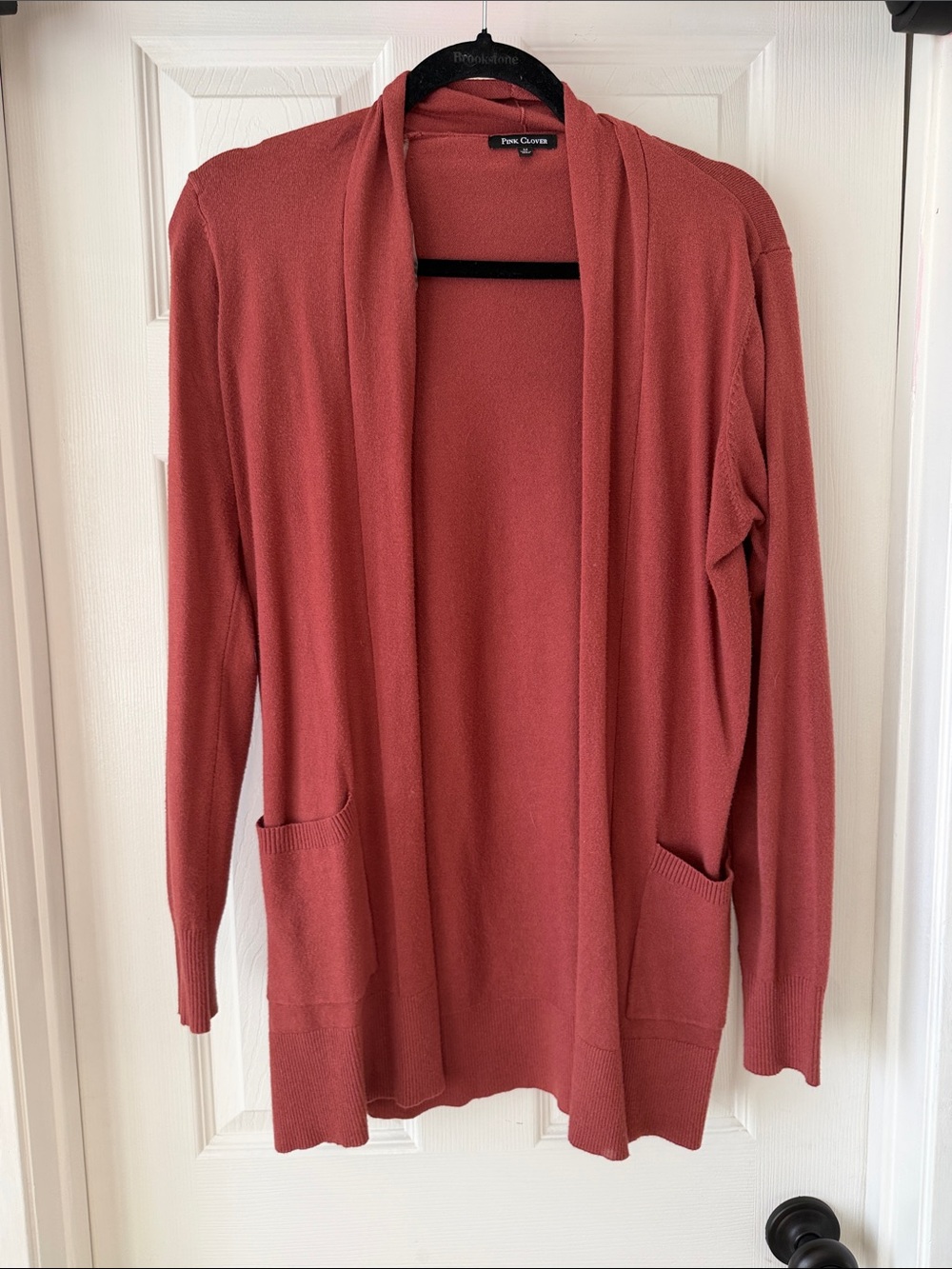 Pink Clover Open-Front Cardigan in Dusty Rose